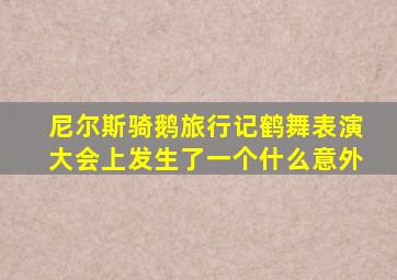 尼尔斯骑鹅旅行记鹤舞表演大会上发生了一个什么意外