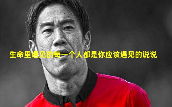 生命里遇见的每一个人都是你应该遇见的说说