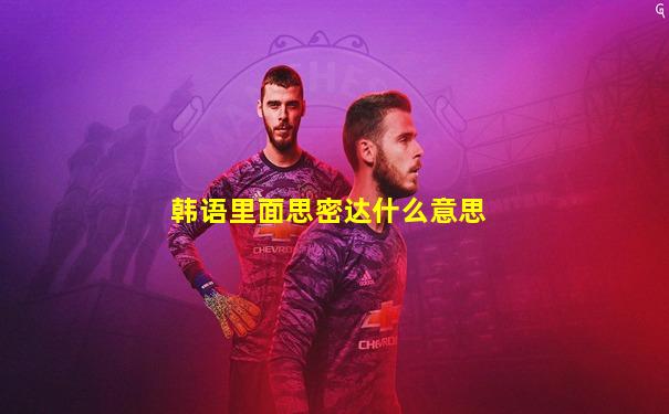 韩语里面思密达什么意思